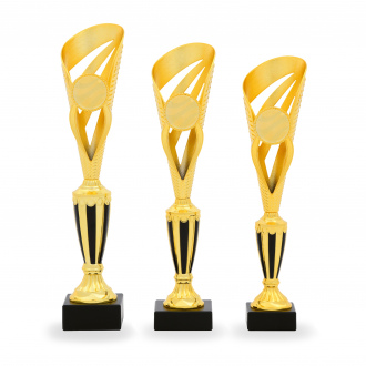 Pohár DESIGN, výška 41 cm, zlatý/černý