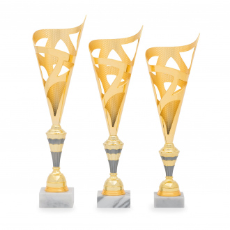 Pohár DESIGN, výška 46 cm, zlatý/stříbrný