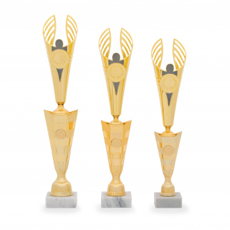 Pohár DESIGN, výška 46 cm, zlatý/stříbrný