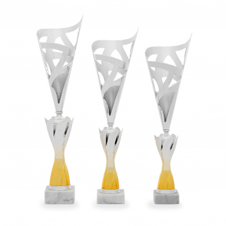 Pohár DESIGN, výška 52 cm, stříbrný/zlatý