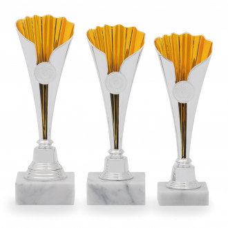 Pohár EKONOM, výška 21 cm, stříbrný/zlatý