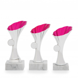 Pohár EKONOM, výška 17 cm, stříbrný/růžový