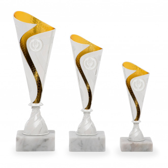 Pohár EKONOM, výška 18 cm, stříbrný/zlatý