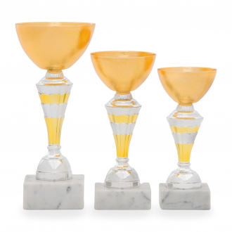 Pohár EKONOM, výška 21 cm, zlatý/stříbrný