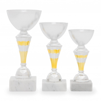 Pohár EKONOM, výška 21 cm, stříbrný/zlatý