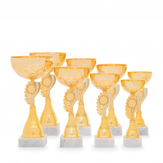 Pohár EKONOM, výška 21 cm, zlatý/stříbrný