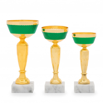 Pohár EKONOM, výška 21 cm, zlatý/zelený