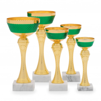 Pohár EKONOM, výška 22 cm, zlatý/zelený