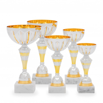 Pohár EKONOM, výška 22 cm, stříbrný/zlatý