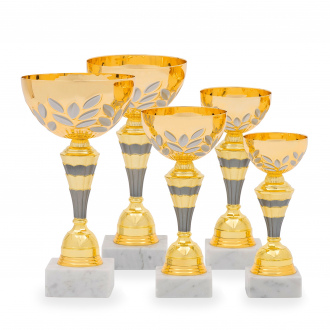 Pohár EKONOM, výška 22 cm, zlatý/stříbrný