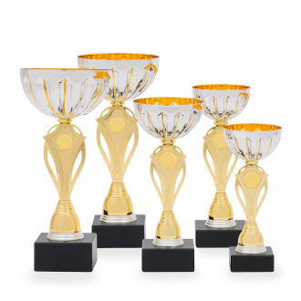 Pohár EKONOM, výška 24 cm, zlatý/stříbrný