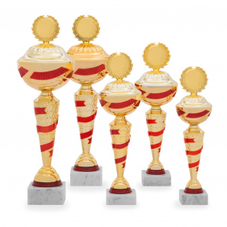 Pohár EKONOM, výška 39 cm, zlatý/červený