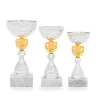 Pohár EKONOM, výška 21 cm, stříbrný/zlatý