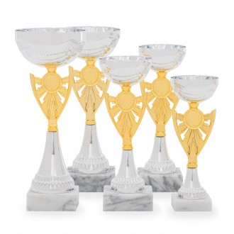 Pohár EKONOM, výška 22 cm, stříbrný/zlatý