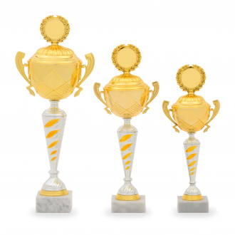 Pohár STANDARD, výška 38 cm, zlatý/stříbrný