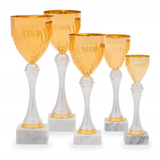 Pohár STANDARD, výška 28 cm, stříbrný/zlatý