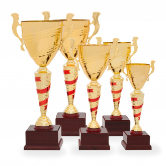 Pohár STANDARD, výška 37 cm, zlatý/červený