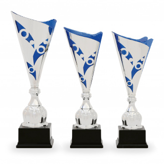 Pohár EXKLUZIV, výška 50 cm, stříbrný/modrý