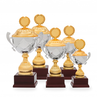 Pohár EXKLUZIV, výška 32 cm, zlatý/stříbrný