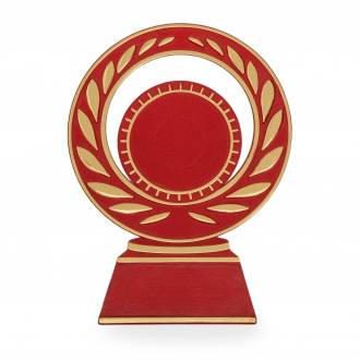 Účastnická cena, výška 15 cm, červená/zlatá