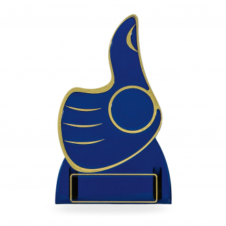 Účastnická cena, výška 12 cm, modrá/zlatá