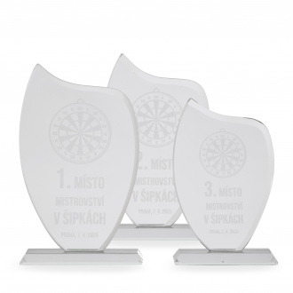 Skleněná plaketa s laserovým gravírováním, 110x180mm