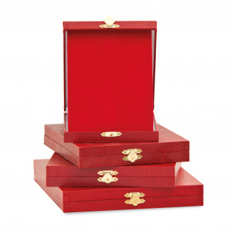 Krabička na plechové plakety, 137x178mm, červená