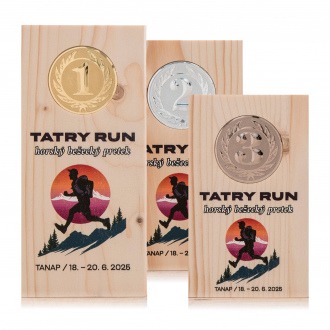 Dřevěná plaketa masiv s plnobarevným potiskem, 90x150mm